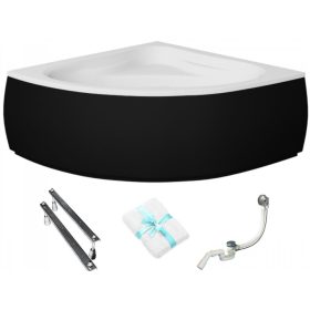 Besco Mia Acryl-Eckbadewanne, Mittelablauf, 130 x 130 cm