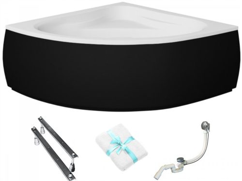 Besco Mia Acryl-Eckbadewanne, Mittelablauf, 130 x 130 cm