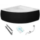 Besco Mia Acryl-Eckbadewanne, Mittelablauf, 130 x 130 cm