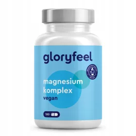   Gloryfeel Magnesium-Komplex Kapseln, 180 Stück, Vegan, Hochdosiert für 3 Monate