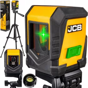    Laser-Nivellierkreuz, grüner, selbstnivellierender Laser + JCB-Stativ