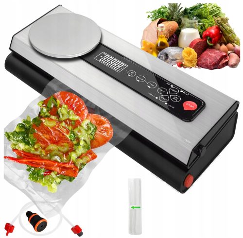 Vakuumiergerät, Verpackungsmaschine für Lebensmittelgewichtsfolie, 10 Rollen + Beutel