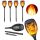 Solarlampe TORCH FLAME, schwarz, 50 cm, 4 Stk.