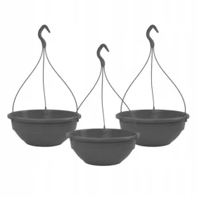    Lux4Life Blumentopf 45 cm x 45 x 20 cm Durchmesser 45 cm Kunststoff Graphit