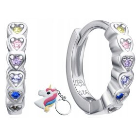  SILBERNE HERZOHRRINGE FÜR EIN MÄDCHEN