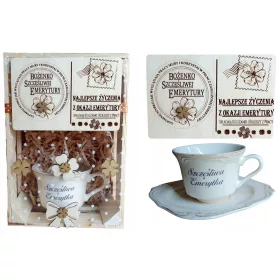  ELEGANTES SET MIT EINER TASSE FÜR DEN RUHESTAND