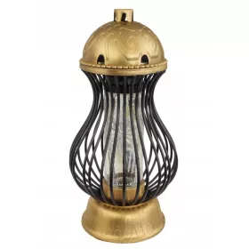  LATERNENKITCH, GEÖFFNETES GRENADA, GOLD UND SCHWARZ, 39 cm