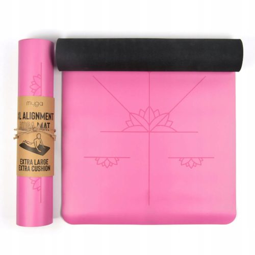  myga Yogamatte - Ausrichtung 6mm XL - rosa