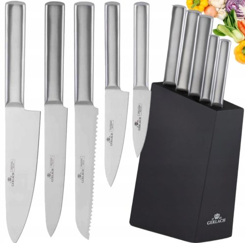 Küchenmesser-Sets Messerset im Gerlach Ambiente Silberblock, 5-tlg.