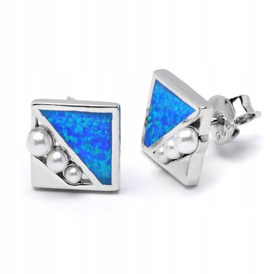  Silberohrringe mit Perlen und Opal
