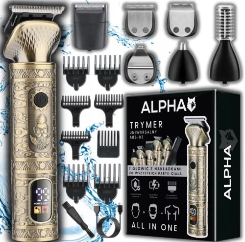  Haar-, Bart- und Körperschneider 7in1 Trimmer + Rasierer Alpha