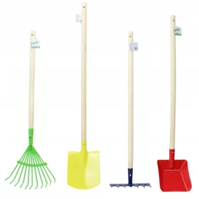   Set mit Reproduktionswerkzeugen, Little Gardener, Schaufel, Rechen, Spaten, 4-tlg