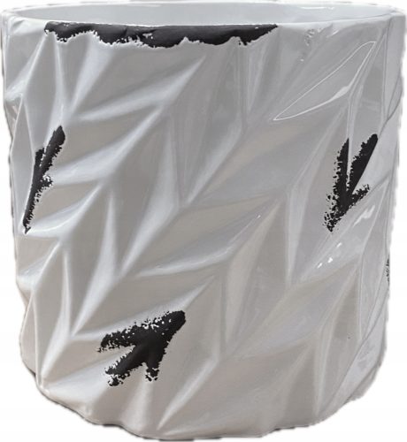  Polnix Blumentopf 14 cm x 14 x 13 cm weiße Keramik