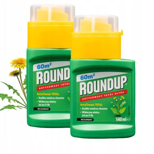 Roundup AntyChwast Total Ultra - Natürliches Unkrautbekämpfungsmittel, 140 ml, 2er-Pack