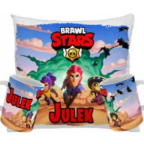    BECHER + KISSEN-Set BRAWL STAR S + NAME VERSCHIEDENE DESIGNS GESCHENK