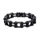  Herrenarmband - Fahrradkette, Edelstahl 14mm/21cm - Schwarz
