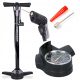  DUNLOP Standpumpe Fahrradpumpe 12 BAR + Bodenmanometer schwarz