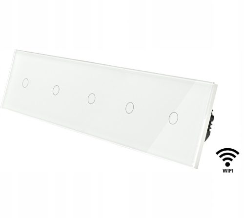 GLAS-TOUCH-SCHALTER 5P WIFI TUYA OHNE N