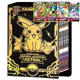    ORIGINAL POKéMON TCG-KARTEN x10 + GROSSES ALBUM GOLD XXL-KLASSE FÜR 432 KARTEN