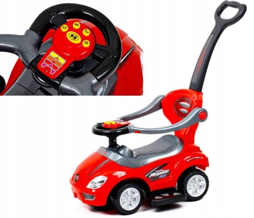  Mega Car 3in1 Roter Rutscher mit Pusher