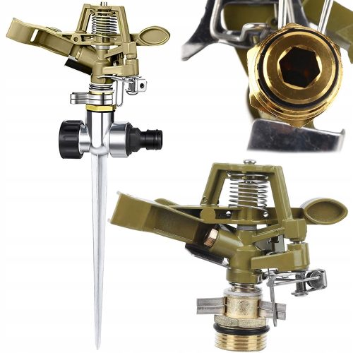  360° DREHBARER PULS-GRASSPRINKER AUS METALL