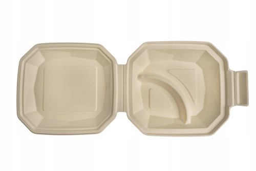 Einweggeschirr MenuBOX Große Lunchbox 26x24cm ECO Zellstoff gratis SUP 125 Stk.
