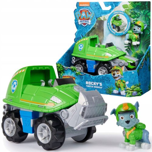  PAW PATROL JUNGLE PUPS SET: ROCKY'S FAHRZEUG + FIGUR