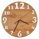  WANDUHR, HOLZ, GROSS, MODERN, Eichenfarbe, 3D