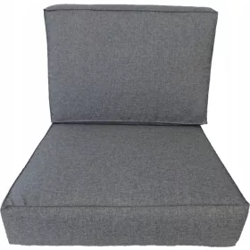   Kissen für einen PALLET Sessel 60 x 60 + Rückenlehne 60 x 40 anthrazit Silber 23