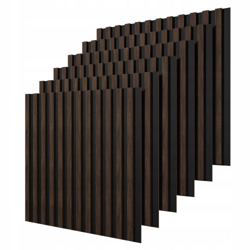 6x Wandlamellen auf Akustikplatte, 12 Stück 180x120cm 0,72m2 Dekorplatten