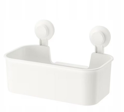 Tassen und Behälter für das Badezimmer IKEA TISKEN Korbregal mit Saugnäpfen