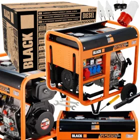 Tragbarer dreiphasiger schwarzer 6500-W-Dieselgenerator
