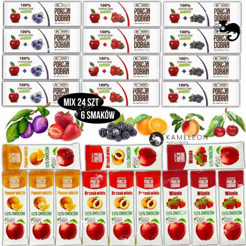 Fruchtige Snackblätter - Apfel-Variationen, 6 Geschmacksrichtungen, 24 Stück
