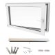 PVC-Lorac-Fenster, links, 60x40 cm, Dreh-Kipp-Fenster, weiß