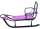  Adbor Piccolino BLACK rosa-schwarzer Metallschlitten