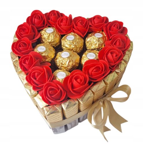  Ein Geschenkset für sie in Form einer herzförmigen Pralinenschachtel, 15 cm