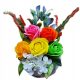 Seifenblumenstrauß Rosen Hortensien als Geschenk