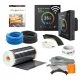  Satz Fußbodenheizungsfolie 80 W/ 2,5 m2 + FARVE T-4 WI-FI-THERMOREGLER