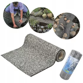  Teppich mit Kieselsteinen für einen Teich, grau, 5