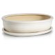  Polnix Blumentopf 19 cm x 13 x 5 cm Durchmesser 13 cm Keramik creme