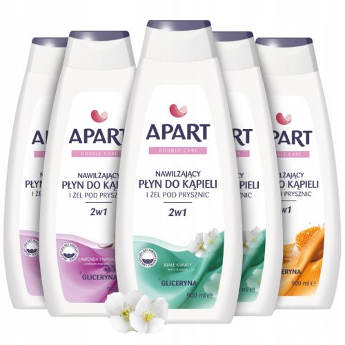  Apart feuchtigkeitsspendendes Duschgel und Badeflüssigkeit 2in1 MIX Set 5x900ml