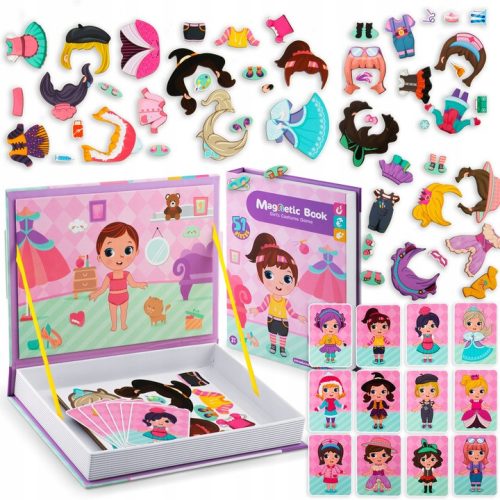  MAGNETISCHES PUZZLE-PUPPENKLEID UND PASSEND