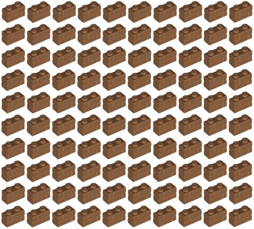  LEGO Steinmauer 1x2 Nougat 100 Stück 98283