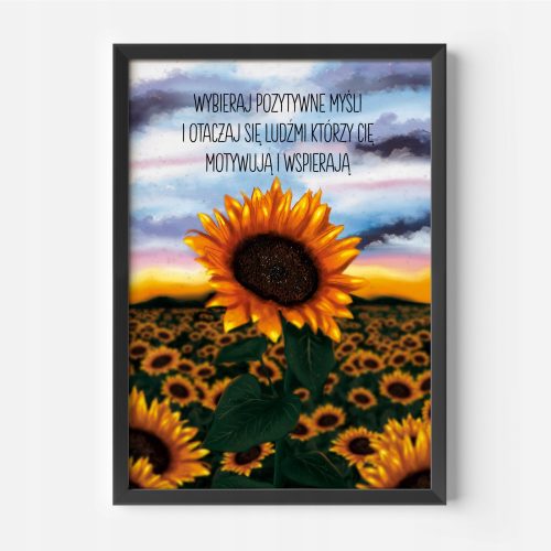 Prints ohne & mit Rahmen. Poster SUNFLOWER Architektur, Bildung, Landschaften, Pflanzen, Kunst ohne Rahmen 70 x 100 cm