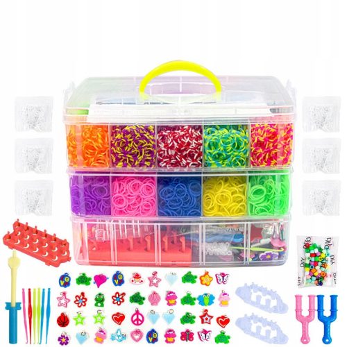  GUMMI FÜR DIE HERSTELLUNG VON ARMBÄNDERN GROSSES SET 15.000 Stk