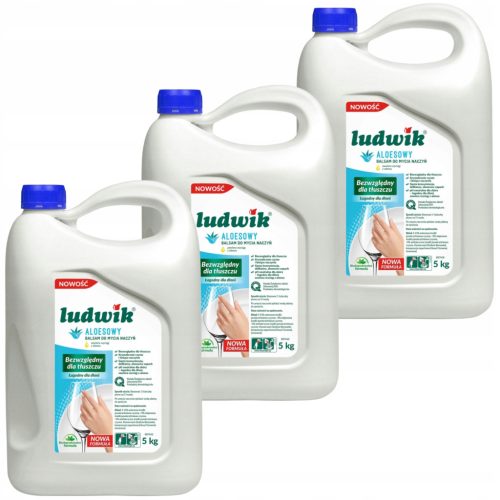  Set mit 3x Ludwik Aloes Geschirrspülbalsam 5kg