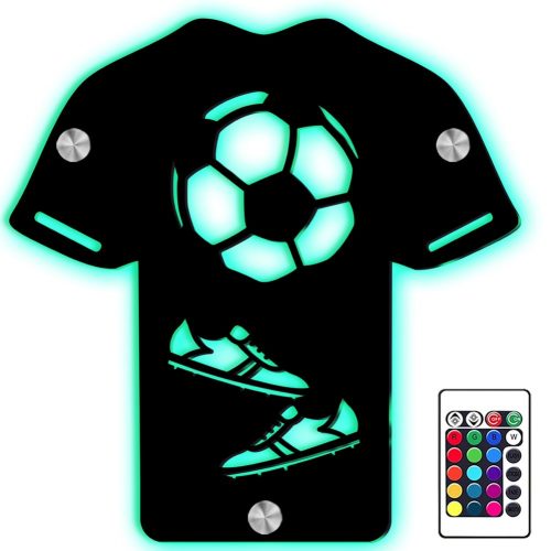 Coole, lustige Gadgets LED-NACHTLAMPE Fußball-T-Shirt, Geschenk für KIND FREUND 3D