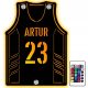 Coole, lustige Gadgets LED-NACHTLAMPE T-Shirt Basketballkorb Geschenk KIND JUNGE 3D