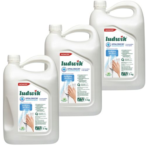  Set mit 3x Ludwik Hypoallergenem Geschirrspülmittel 5kg