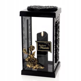    Eine einzigartige durchbrochene Kerze für Mutter zum Muttertag GRACJA MMIE, Gold